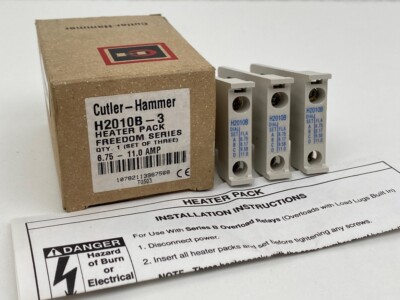 Eaton Cutler-Hammer H2010B-3 Overload Heater Coil Pack Freedom Series 6 ...