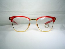Look eyeglasses round gold plated oval frames men women NOS vintage