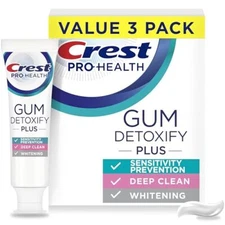 Pro-Health Gum Detoxify Plus Toothpaste 4.5 oz Pack of 3 - Antibacterial Fluo...