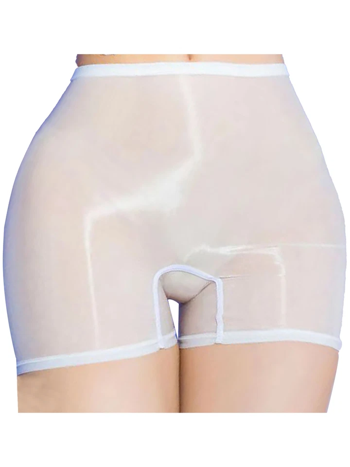 Brillantes Bragas Transparentes Boxer Shorts Ropa Interior Brillantes Sedosos Calzoncillos Lencería Sin Costuras Foto 4 de 4