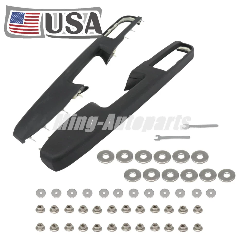 Front LH and RH Door Armrest Repair Black for 2010-2014 Chevrolet Suburban 1500 - Image 4 of 4