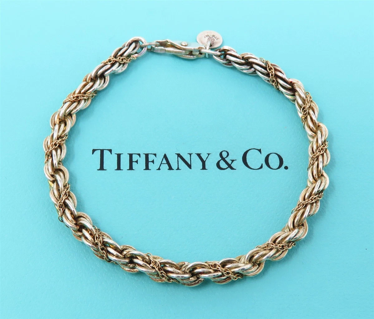 Tiffany Rope Bracelet In Vintage Designer Fine Bracelets for sale
