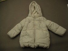 Zara Baby Collection Size 2/3 Girls White Full Zip Pocket Insulated Jacket 820