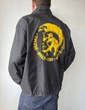 Men's Vintage Diesel Industry Black Lightweight Windbreaker Jacker Size M,fits L