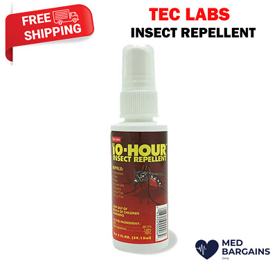 Tec Labs The 10-Hour Insect Repellent Spray Mosquitoes Ticks Flies - 2 Oz Bottle