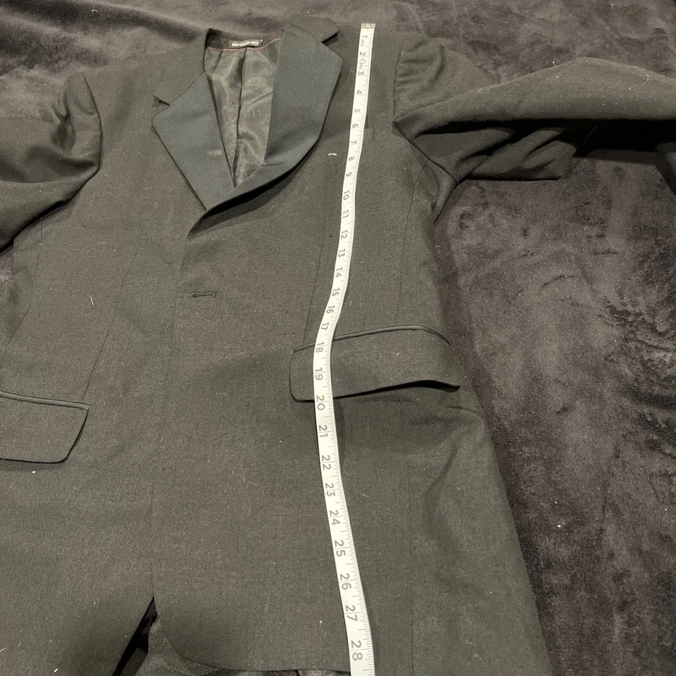 Vtg ROYAL BALKAN TAILORS WOOL Blénd Tuxedo Suit Jacket Size 40 Pants Size 34 - Image 3 of 4