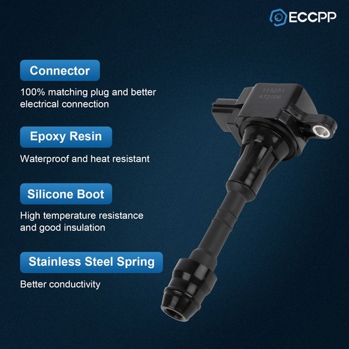 ECCPP 8 Ignition Coils For 03-08 Infiniti FX45 M45 02-2006 Infiniti Q45 4.5L V8 - Picture 4 of 7