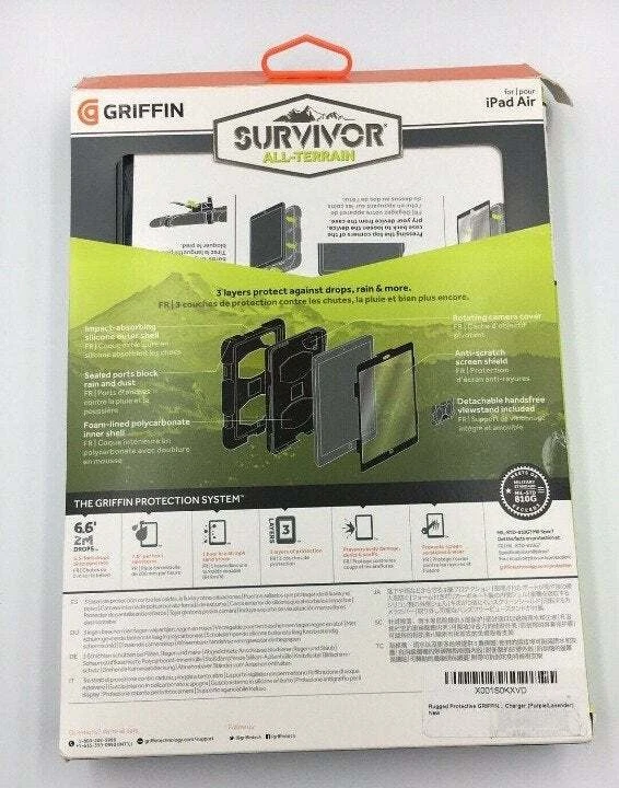  Funda Protectora Todo Terreno Griffin Survivor Funda iPad Azul/Negro   Foto 3 de 4