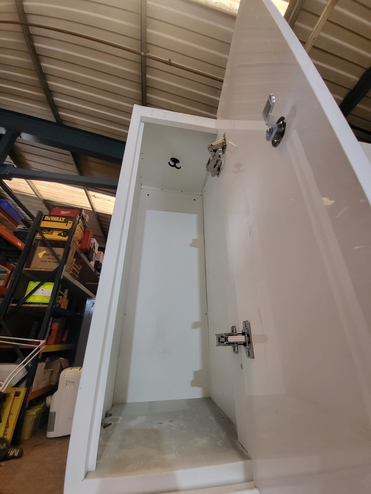 White Used Universal 2 Door Locker, Storage Lockers, Work Lockers, Gym