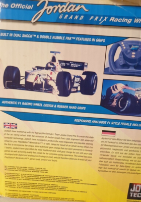 JORDAN GRAND PRIX RACING WHEEL Formula One F1 Team Vintage for PS1