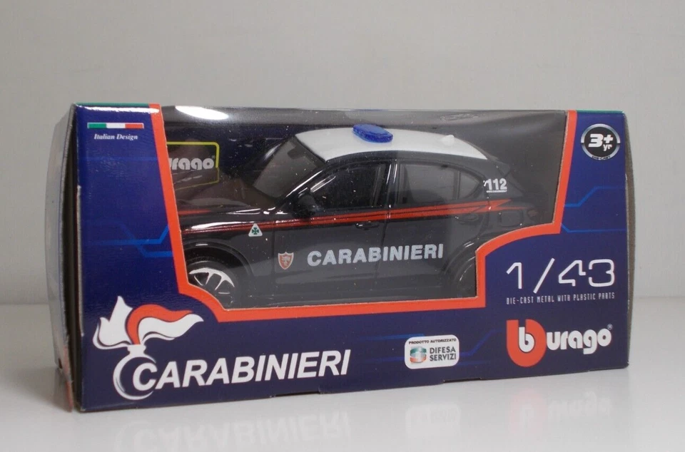 Bburago 30310 Alfa Romeo STELVIO "Carabinieri" - METAL Scala 1:43 - Immagine 2 di 2