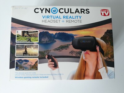 Cynoculars 3D Movie Virtual Reality Headset Wireless Gaming Remote As Seen On TV