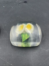 Vintage MCM 1970's Lucite Acrylic Plastic Paperweights