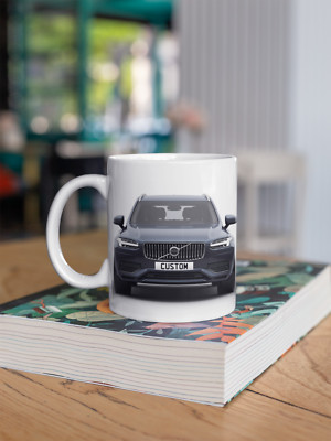 Personalisierter Volvo XC90 Kern Kaffeebecher Geschenk - Farbe wählbar - SCHNELLER VERSAND