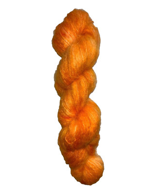 50 g BABY SURI ALPACA-MAULBEERSEIDE- GEBÜRSTET -Handgefärbt  *GOLDEN  LIGHT*