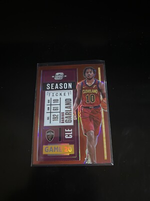 2020-21 Panini Contenders Optic Darius Garland Season Ticket Red Prizm #1 PWE