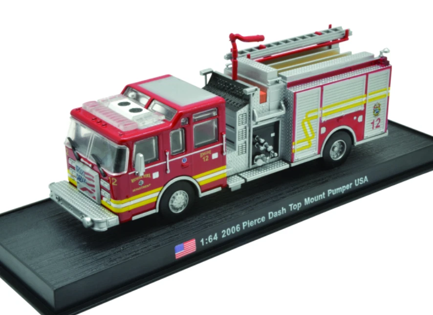 Pierce Dash Top Mount Pumper 2006 American Fire Truck Model Diecast Amercom 1:64 - Image 2 of 4