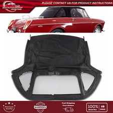 Black W 3pcs Plastic Windows Convertible Soft Top Wo Zipper For Mg Mgb 1971-80