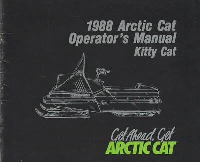 1988 ARCTIC CAT SNOWMOBILE KITTY CAT  OPERATOR'S MANUAL 2254-420 (302)