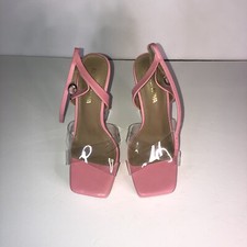 FASHION NOVA Call My Agent Pink Platform Heels Womens Size 8/ 2 Small Defect