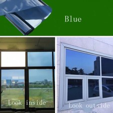 Reflective Window Mirror One Way Film Glass Privacy Solar Tint Self Adhesive Diy