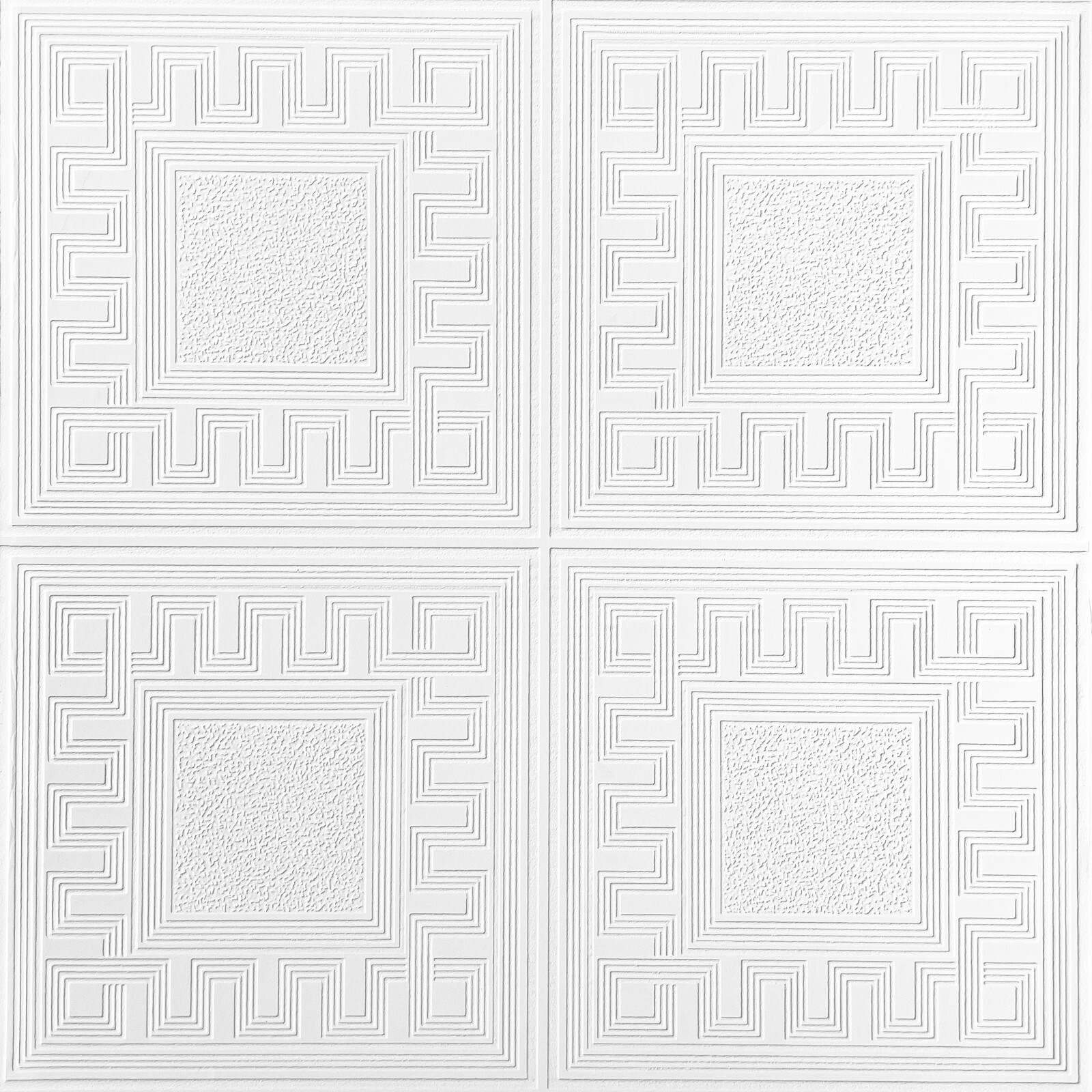 White Paintable Panel Effect Wallpaper Textured Luxury Vinyl Hallway Living Room