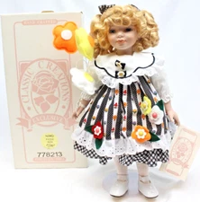 Classic Creations PATSY 16.5" Hand Crafted Porcelain Doll with Stand #16339 NIB