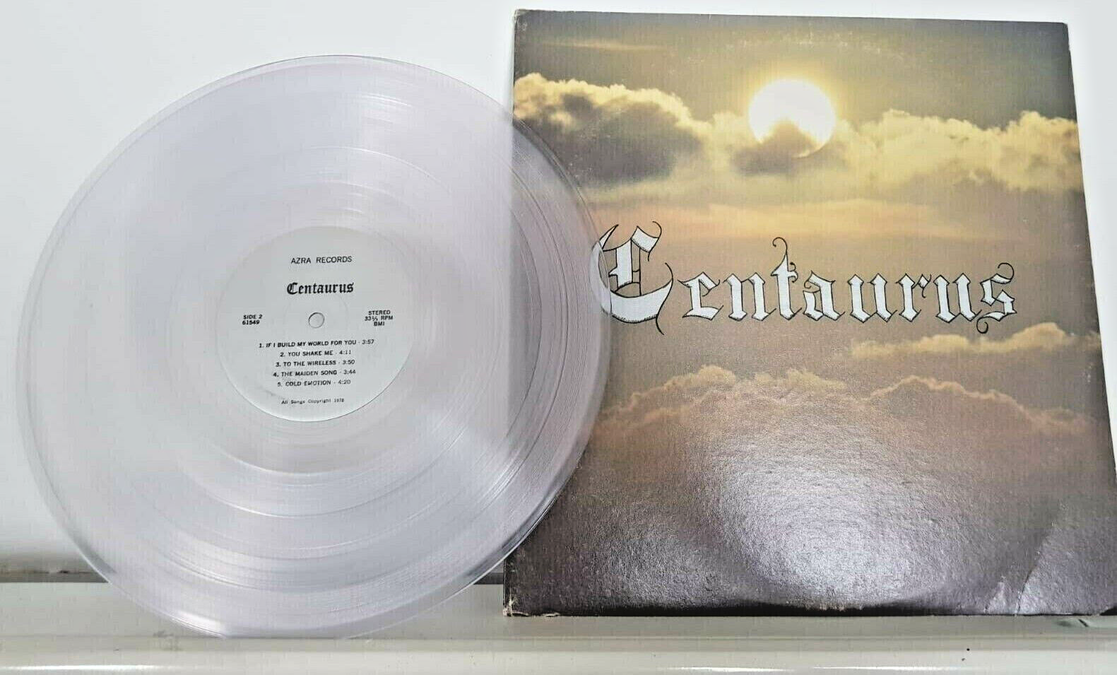 Centaurus 1978 1st US Press Heavy Metal LP Clear Vinyl Rare Collectible