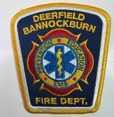 Deerfield Bannockburn Fire EMS Illinois IL Patch F8