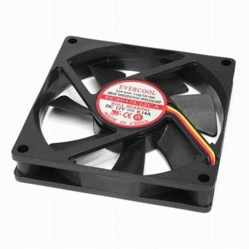 EverCool EC8015L12CA 80mm x 80mm x 15mm Ball Bearing Low Speed Quitet Fan, 3Pin