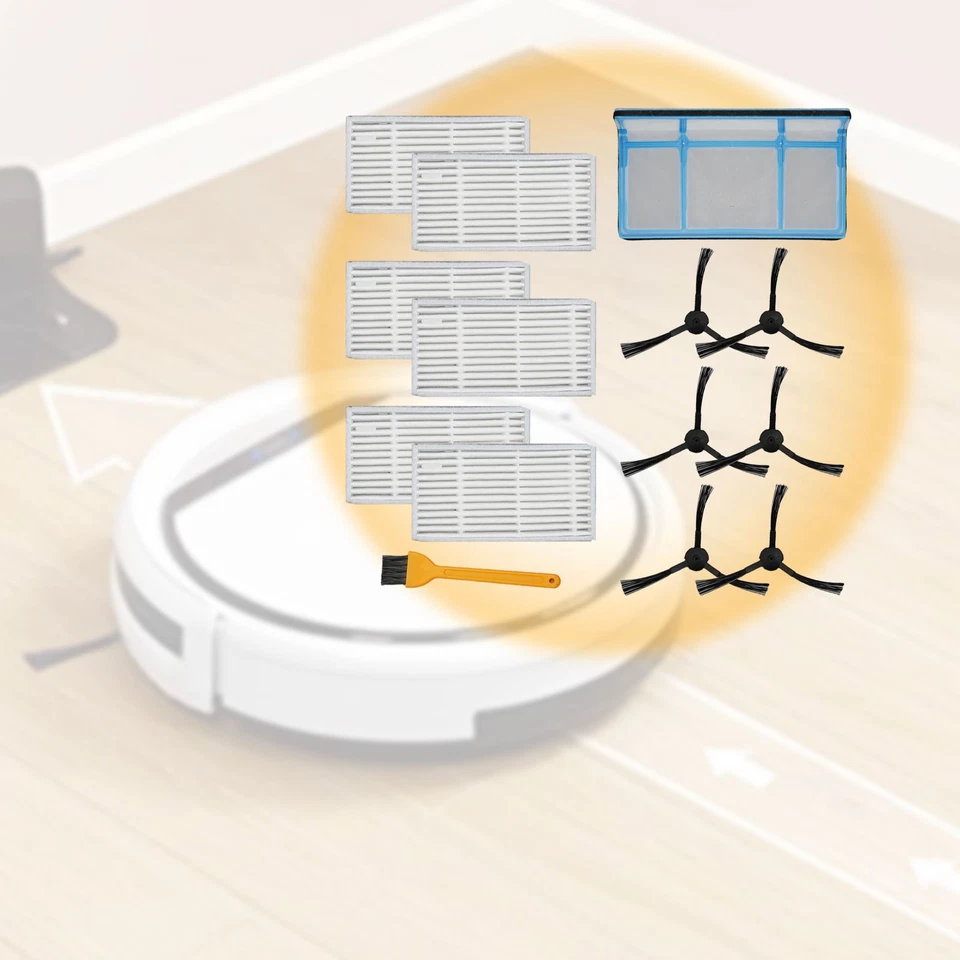 Side Brush Filter Set Replace For Ilife V3S/V5/V5s Pro V55/V50 Vacuum Cleaner - Image 4 of 4