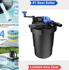Pond Filter Pressure Type 1840GPH 13W Cleanin...