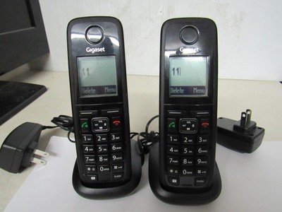 Pair of Gigaset A510 DECT Cordless Phone Handsets Black No Base