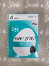 Leggs Everyday Regular Pantyhose 4 Pair Pack Size Q