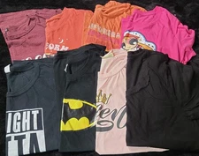 Lot Of Woman's Size Large Graphic T-Shirts Mixed Brands