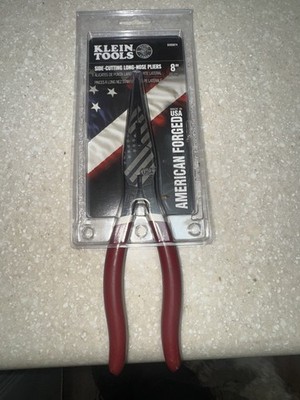 Klein Tools American Forged Side-Cutting Long Nose Pliers D203875