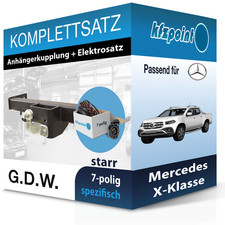 Für Mercedes X-Klasse 17- G.D.W. Anhängerkupplung starr + 7polig E-Satz AHK