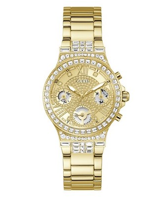 Guess Damen Uhr Armbanduhr Multifunktion MOONLIGHT GW0320L2 Edelstahl gold