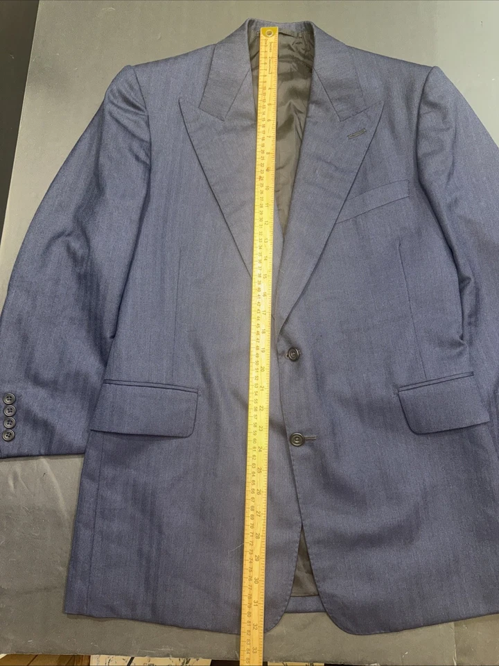 Blazer Abrigo Deportivo LEONARD LOGSDAIL De Colección A Medida Nueva York Azul Marino 2 BTN Hombres Foto 4 de 4