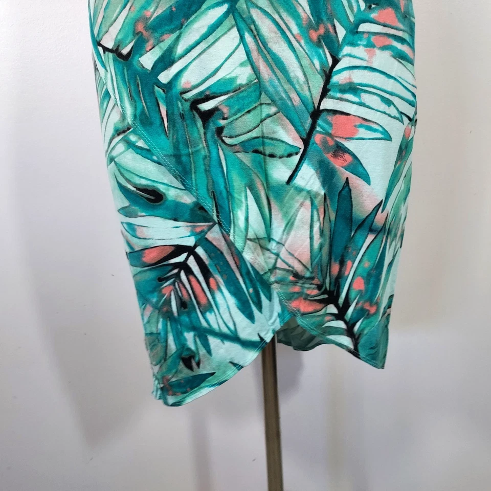 Tommy Bahama 人造裹身背心裙热带花卉无袖柔软 S 码 — 第 3/4 张图片