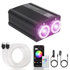 Twinkle Starlight Headliner Kit, Dual-Head 800pcs 0.03in 9.8ft Fiber Optic Li...