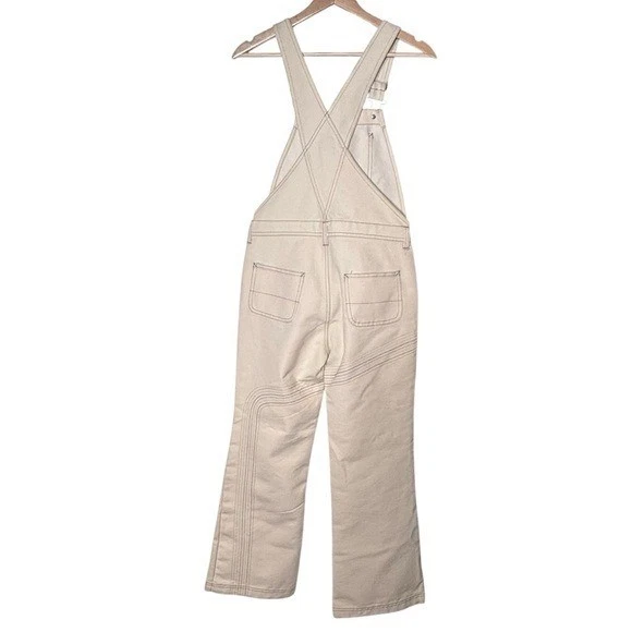 Mono babero vaquero marfil Gap para niños corte bota costura arco iris talla XL informal Foto 2 de 4