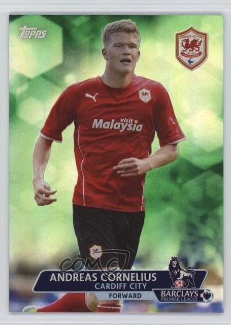 2013 Topps English Premier Gold Green 41/99 Andreas Cornelius #115 0vj4