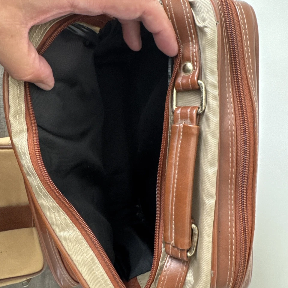 "Bolso para cámara S-1 TN correa ajustable 3 bolsillos grandes 10"" bandolera años 80" Foto 4 de 4