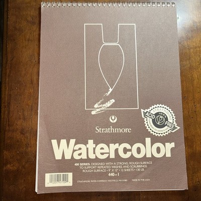 Strathmore Watercolor Paper Pad 9''X12''- 130lb Cold Press 400 Series 10 Sheets