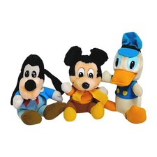 Vintage Disney Mickeys Christmas Carol 7" Plush 1984 Mickey Goofy Donald Duck