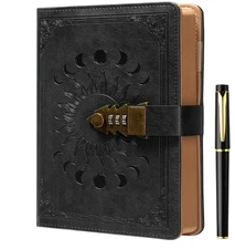 Lock Diary for Women & Men with Pen, A5 240 Pages Journal with lock, Vintage ...