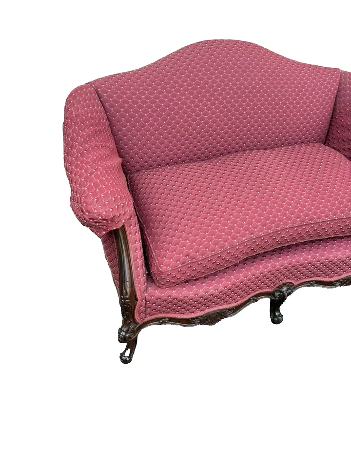 66703   Antique CUSTOM CRAFTED Louis XV Loveseat Sofa Couch Settee - Image 3 of 4