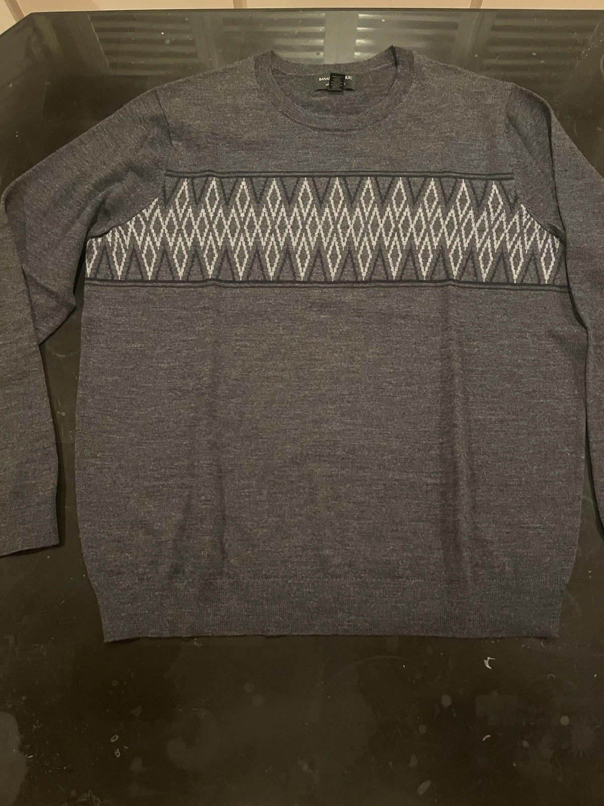 Banana Republic Dark Grey Merino Wool Sweater XL