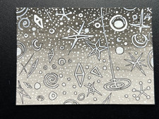 ACEO Obsidian Stars ORIGINAL Outer Space Sci-fi Cosmic Galaxy Celestial Art Card